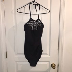 Never worn one piece black bathing suit